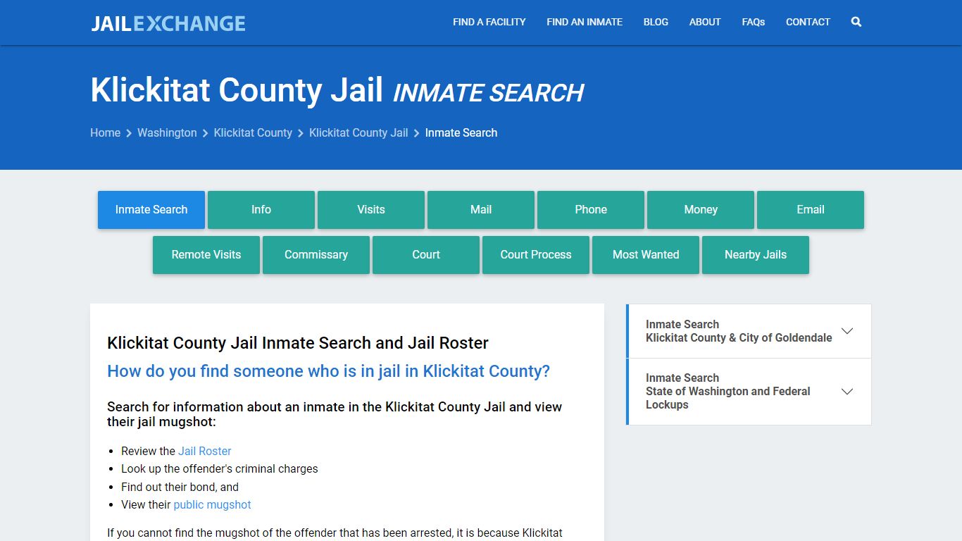 Klickitat County Inmate Search | Arrests & Mugshots | WA - Jail Exchange